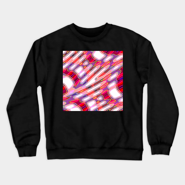 Purple Red Neon Lights Crewneck Sweatshirt by SpieklyArt